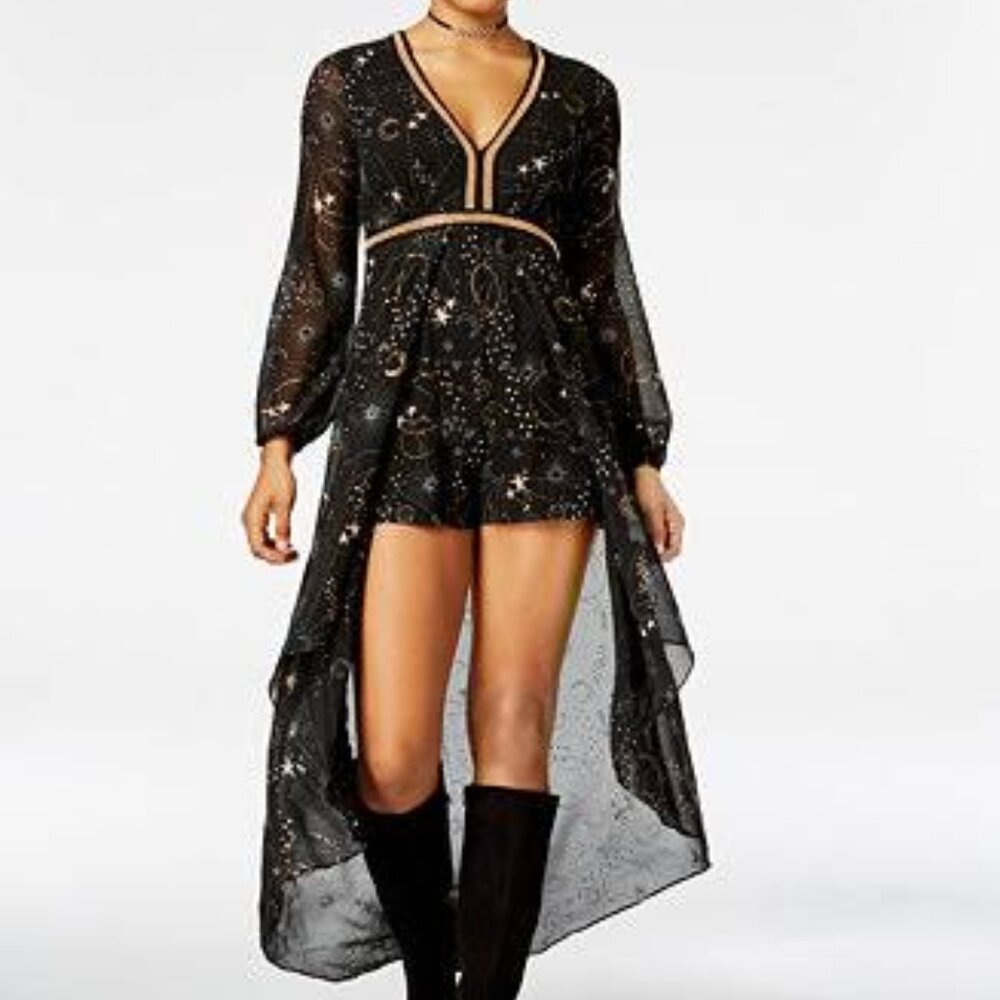 Juniors Star Wars black long sleeve romper